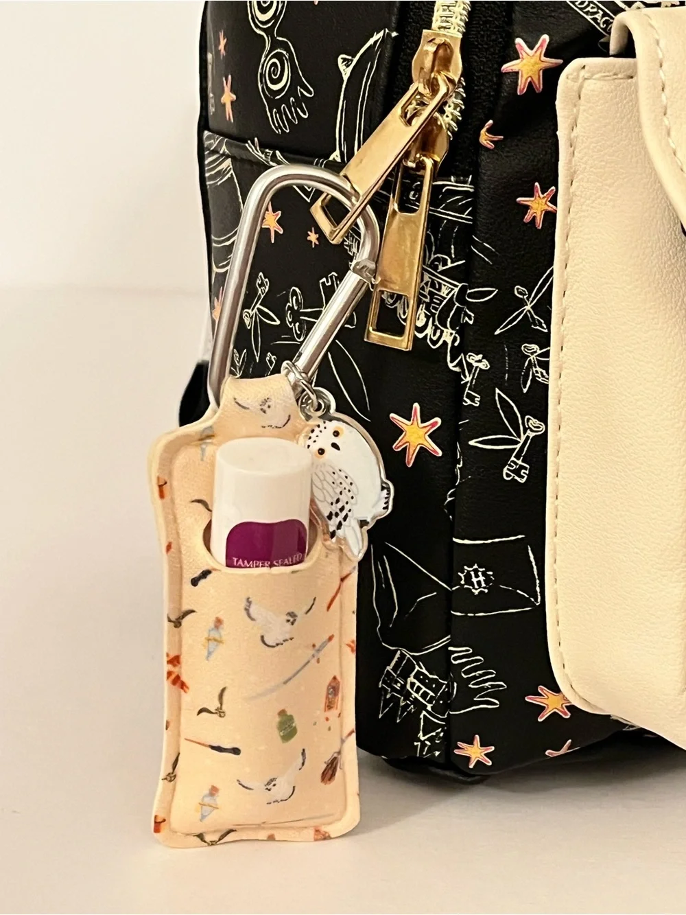 Hogwarts Acceptance Letter Backpack with Hedgewig Lip Balm Case Zipper Pull